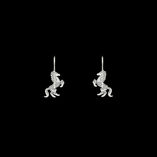 Horse Earrings in Silver