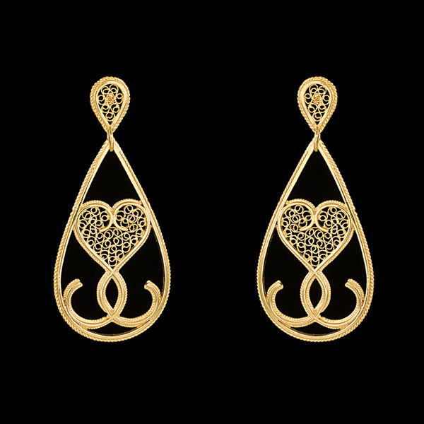 Earrings in Silver Gold plated "ADN"