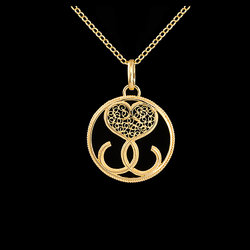 Necklace "ADN" in Silver Gold plated