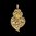 Medalha Coração de Viana 8cm Prata Dourada