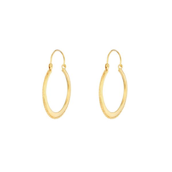 Baroque Hoops Portuguese Jewelry in Silver Gold Plated