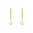 Earrings Curb Chain and Pearls in Silver Gold Plated