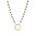 Colar Charms Onix com Argola Prata Dourada