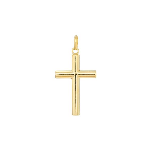 Medal Cross Baroque in Silver Gold Plated
