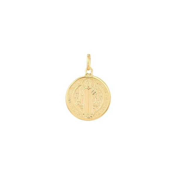 Medal Saint Benedict in Silver Gold Plated