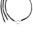 Bracelet Charms Silk and Hoop Sterling Silver-black