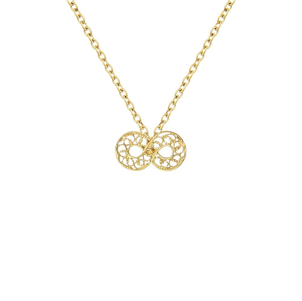 Necklace "Filigree Infinit" in Silver Gold plated