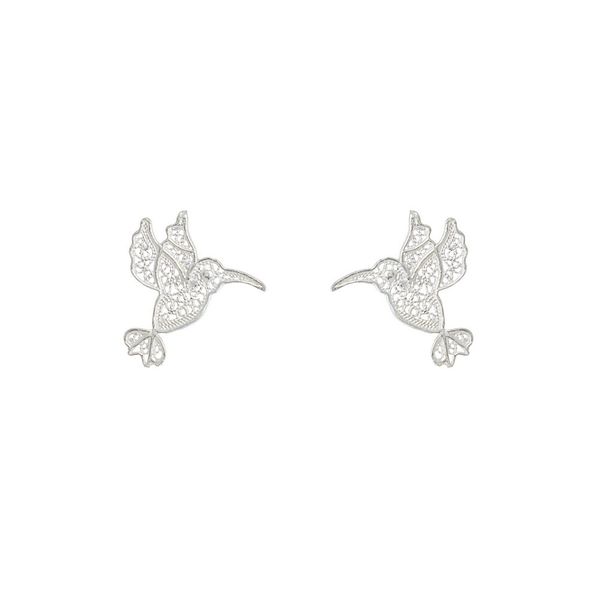 Hummingbird Earrings in Silver