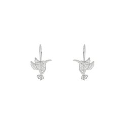 Hummingbird Earrings in Silver