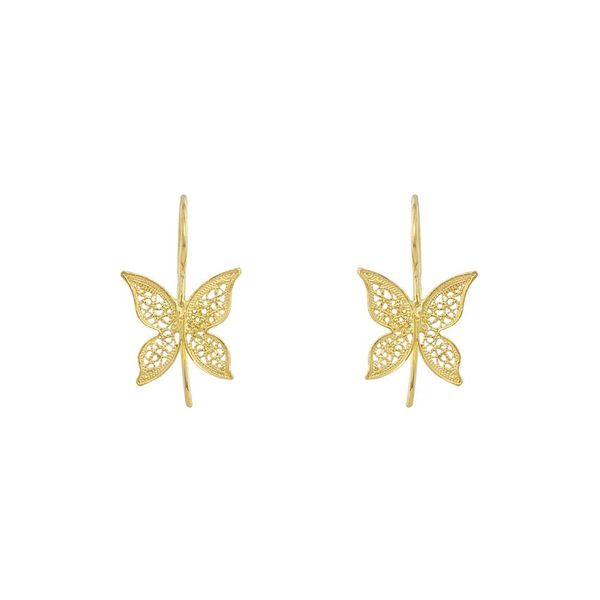 Butterfly Earrings in Silver Gold Plated
