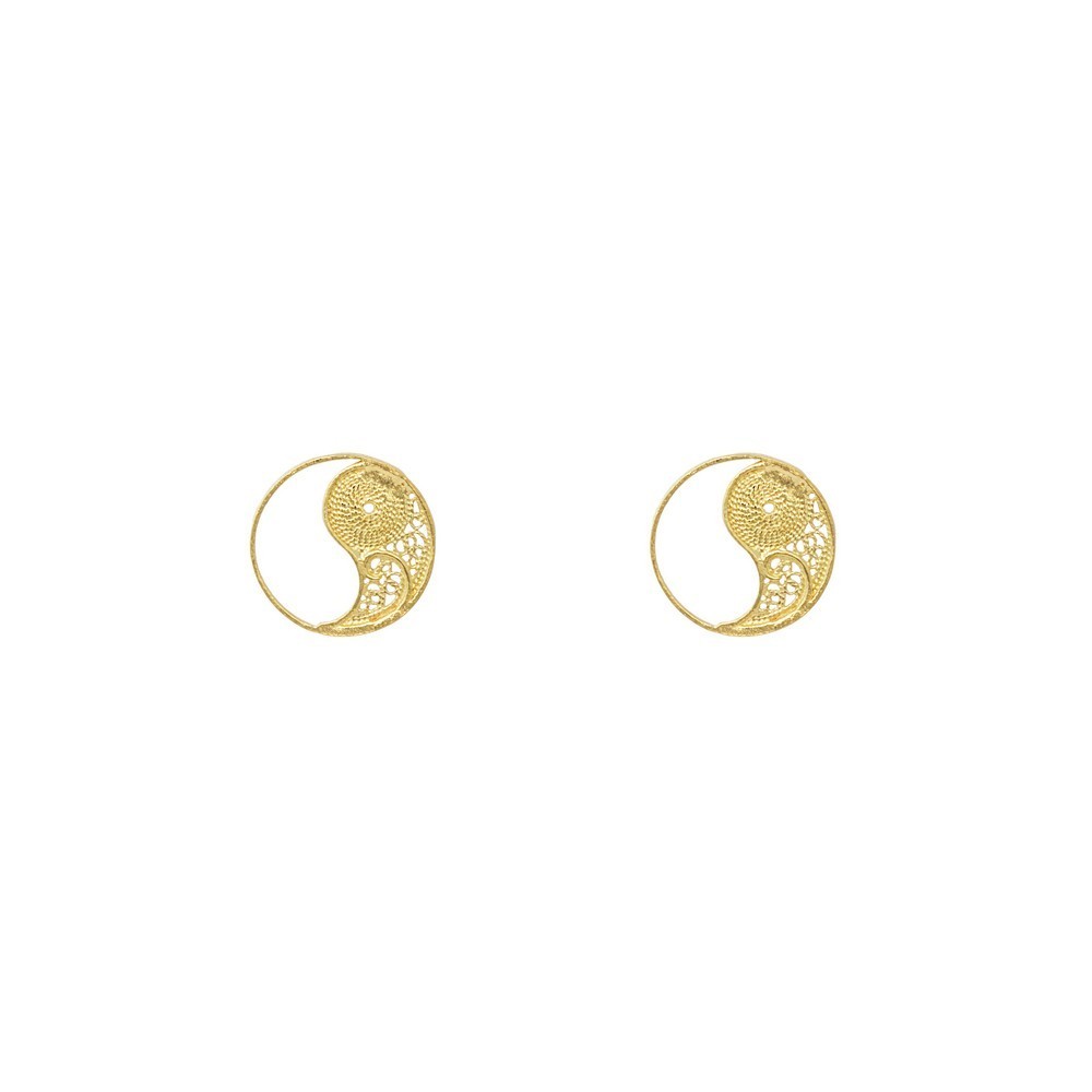 Yin yang earrings gold cheap