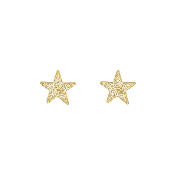 Star Earrings in Silver Gold Plated