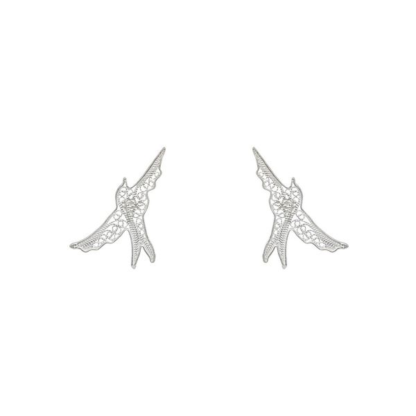 Swallow Earrings in Silver