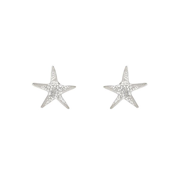 Sea Star Earrings in Silver