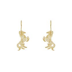 Horse Earrings in Silver Gold Plated