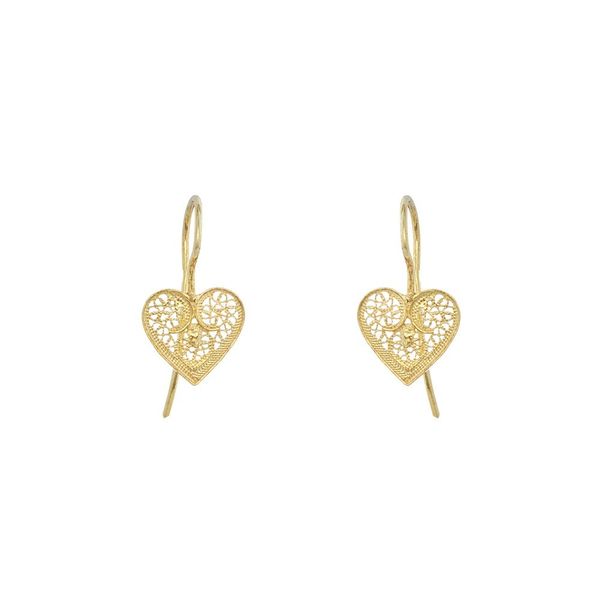 Heart Earings Silver Gold Plated