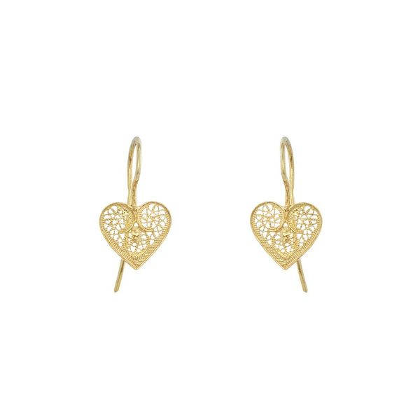 Heart Earings Silver Gold Plated
