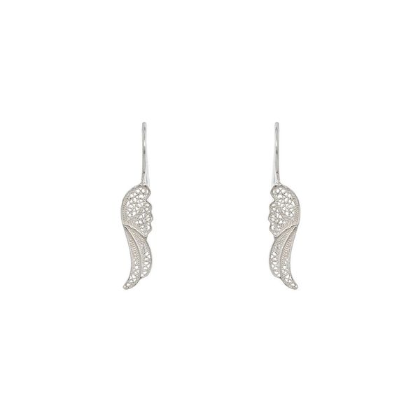 Angel Wing Earrings in Silver