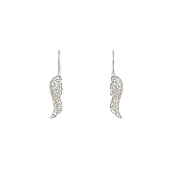 Angel Wing Earrings in Silver