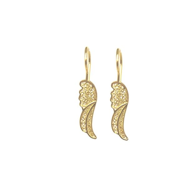 Angel Wing Earrings in Silver Gold Plated