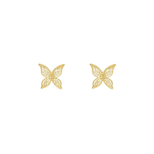 Butterfly Earrings in Silver Gold Plated