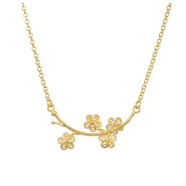 Necklace "Spring" in Silver Gold plated