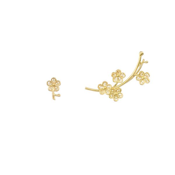 Ear cuff "Spring" in Silver Gold plated