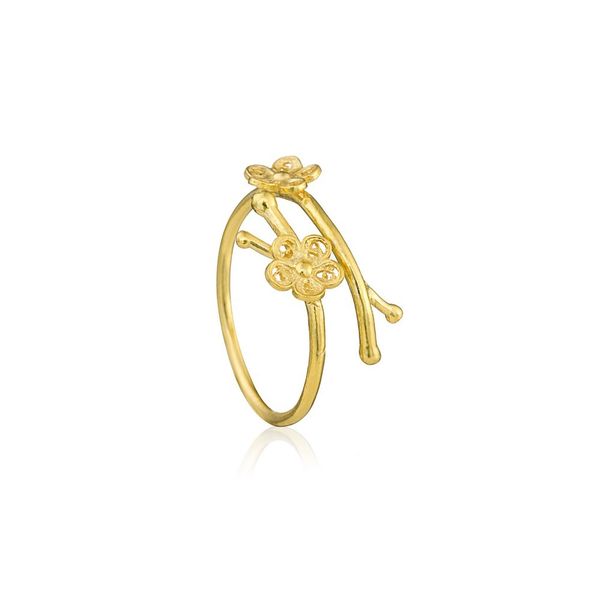 Ring "Spring" in Silver Gold Plated