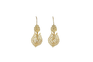 Earrings "Raínha" (Queen Earrings) 25mm, in Gold 19.2K