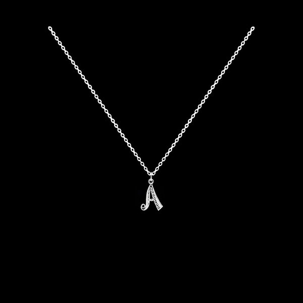 Necklace Letter A silver