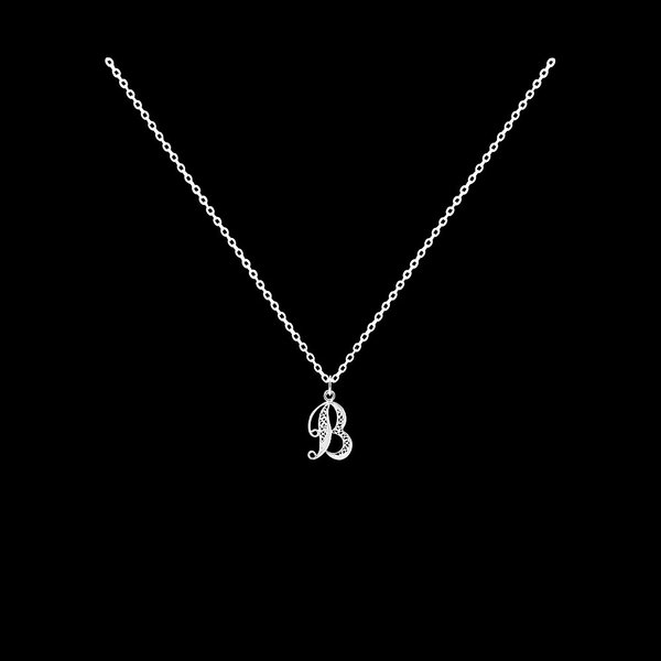 Necklace Letter B silver
