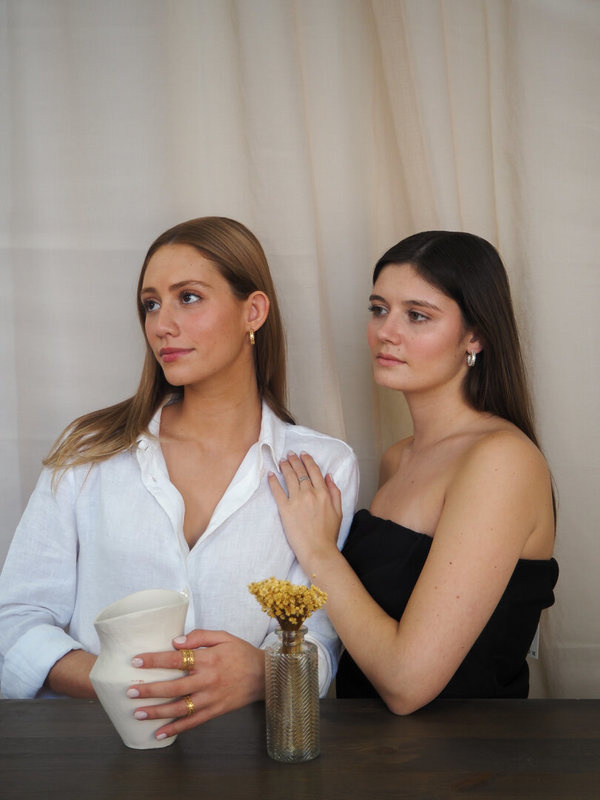 Hoops in Silver "Embroidery"