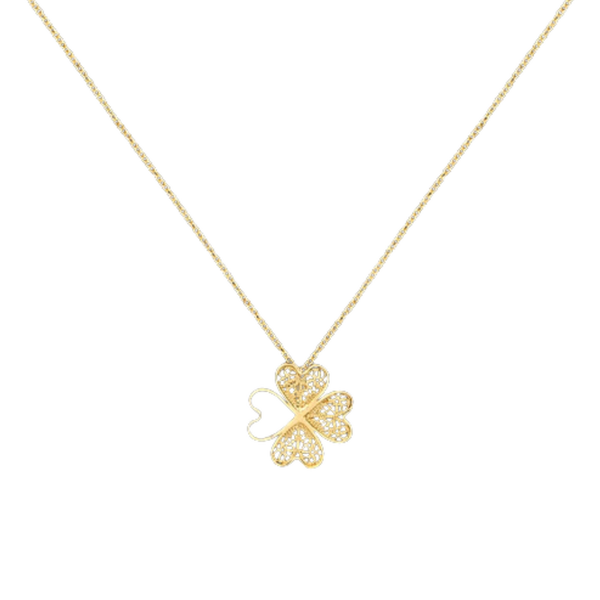 Necklace "Clover flower".