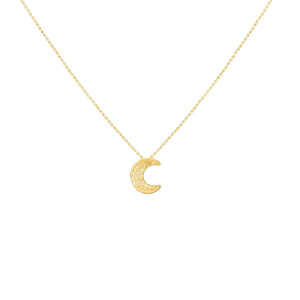 Necklace "Filigree Moon" in Silver Gold plated