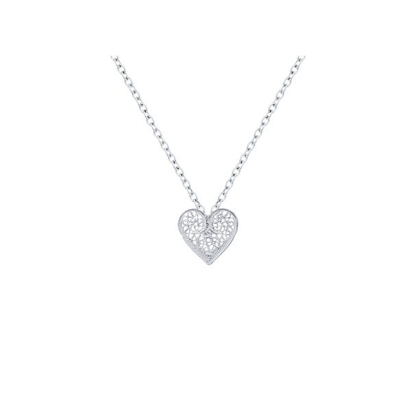 Necklace "Filigree Heart" in Silver