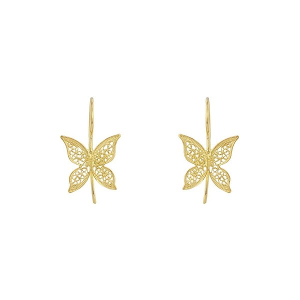Butterfly Earrings in Silver Gold Plated